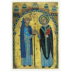 Carte postale "Plaque de l'autel majeur de l'abbaye de Grandmont"