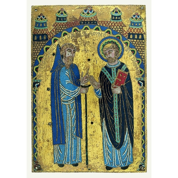 Carte postale "Plaque de l'autel majeur de l'abbaye de Grandmont"
