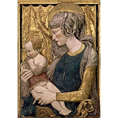Carte postale "La vierge et l'enfant"