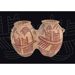 Carte postale "Vase formé de deux panses ovoïdes accolées"