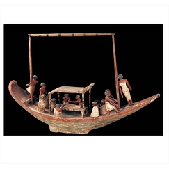 Carte postale "Modèle de barque funéraire"