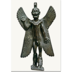 Carte postale "Le démon assyrien Pazuzu"