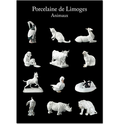 Carte postale "Porcelaine de Limoges - Animaux"