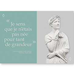 Carte postale "Statue en pied de l'impératrice Joséphine (détail)"
