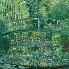 Carte postale Monet - Le bassin aux Nymphéas : harmonie verte
