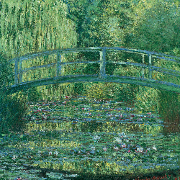Carte postale Monet - Le bassin aux Nymphéas : harmonie verte