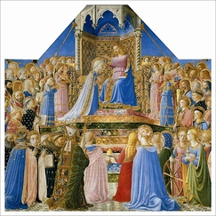 Postcard Fra Angelico - Coronation of the Virgin