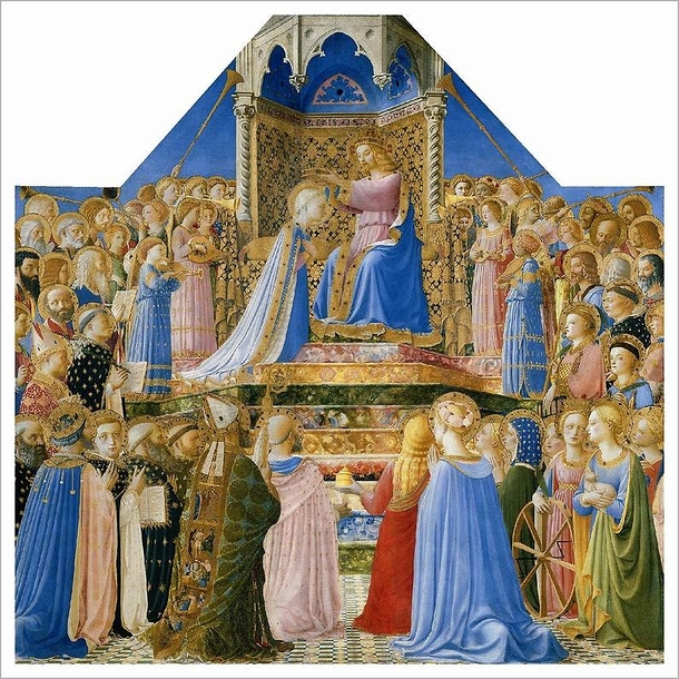 Carte postale carrée "Le couronnement de la vierge"