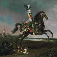 Brun Postcard - Marie Antoinette on horseback