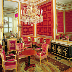 Carte postale carrée "Château de Fontainebleau - Appartement intérieur : le salon de l'abdication"