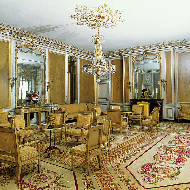Carte postale carrée "Château de Fontainebleau - Petits appartements : deuxième salon de l'impératrice"