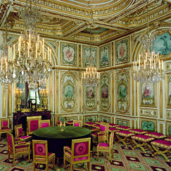 Square postcard "Château de Fontainebleau - Grands appartements : Salle du Conseil"