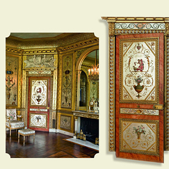 Square postcard "Château de Fontainebleau - Grands appartements : Boudoir de la reine"