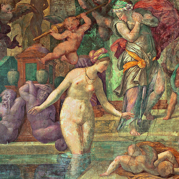 Postcard Palace of Fontainebleau - Detail of Rosso's Frustrated Venus Frieze 