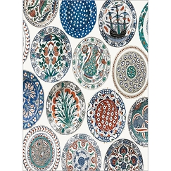Carte postale "Céramique d'Iznik - Multivues de plats ronds"