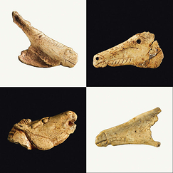 Postcard Prehistory - 4 Horse Heads