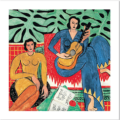 Carte postale carrée "La musique"