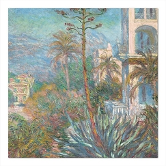 Carte postale Monet - Les villas à Bordighera (détail)