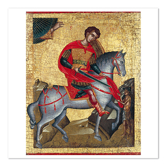 Postcard Creto-Venetian Icon of Saint Martin