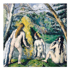 Postcard Cezanne - Three Bathers
