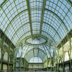 Square postcard "La Nef du Grand Palais, intérieur et verrière"
