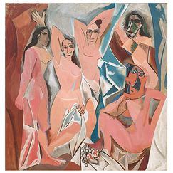 Square postcard "Picasso - Les Demoiselles d'Avignon"