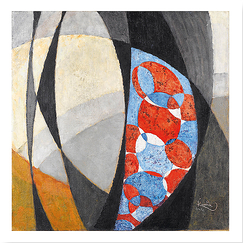 Carte postale carrée "Kupka - Etude pour Amorpha, fugue à deux couleurs"