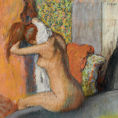 Carte postale Degas - Après le bain, femme s'essuyant la nuque