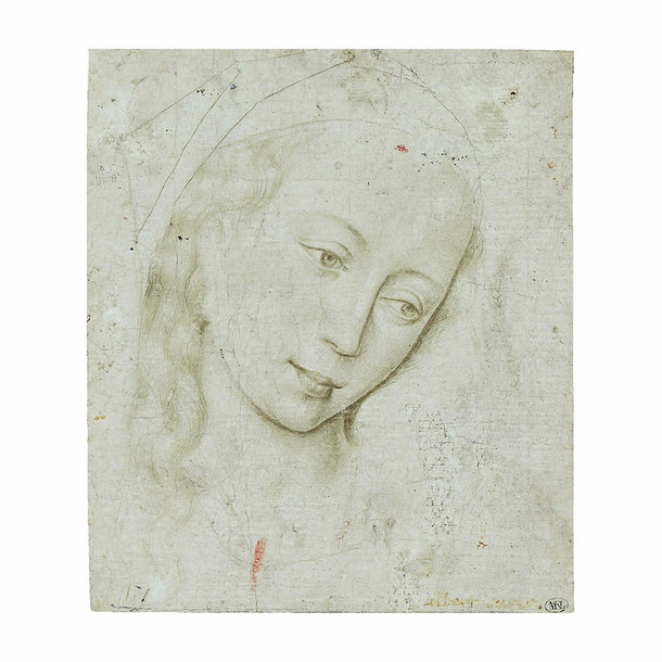 Carte postale carrée "Tête de la Vierge"