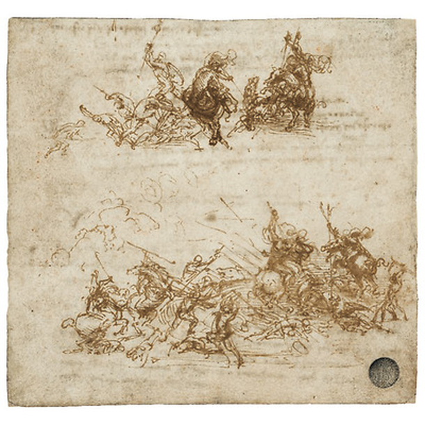 Carte postale carrée "Vinci - Etudes"