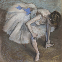 Postcard Degas - Sitting Dancer Massaging Her Foot
