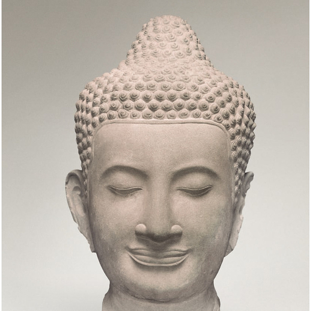 Carte postale carrée "Tête de Bouddha"