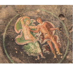 Postcard Pompeii - Drawing Chaste Lovers House