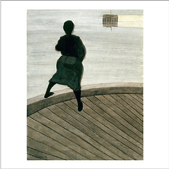 Carte postale carrée Spilliaert - Femme de pêcheur