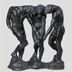 Carte postale carrée Rodin - Les Trois Ombres