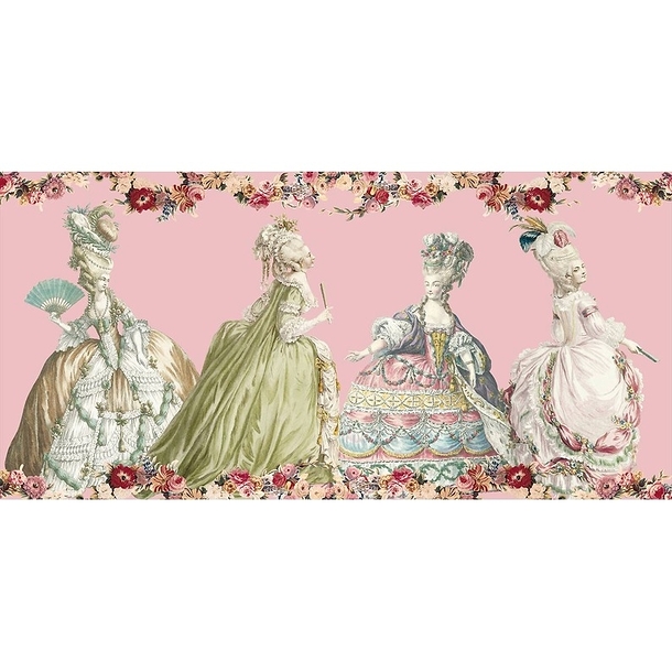 Carte postale panoramique "4 Robes de Cour du XVIIIè siècle"