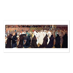 Carte postale panoramique "Les Funérailles de Charles le Bon (détail)"
