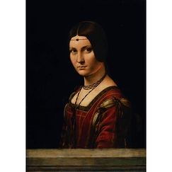 Postcard da Vinci - Portrait of an Unknown Woman (La Belle Ferronnière)