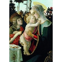 Carte postale grand format "La Vierge et l'enfant avec Saint Jean-Baptiste enfant (détail)"