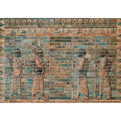 Carte postale grand format "Frise des archers, palais de Darius 1er (détail)"