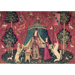 Carte postale grand format "Tenture de la Dame à la Licorne : à mon seul Désir"