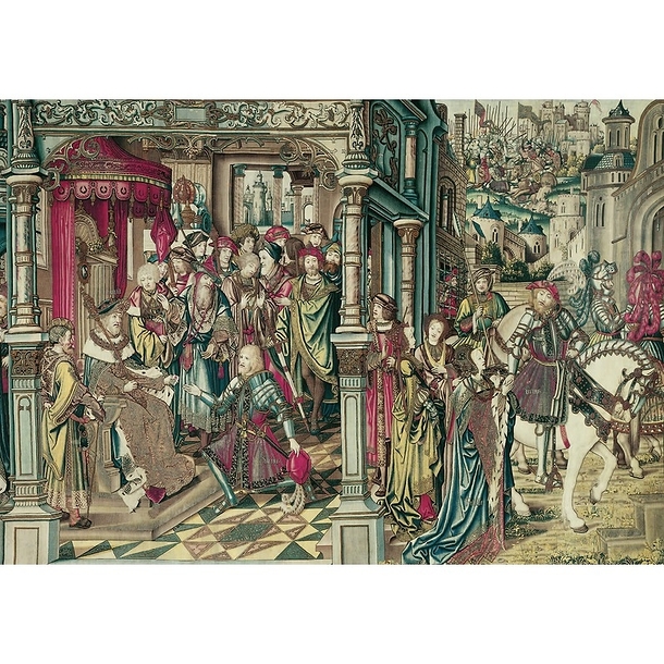 Postcard Curtain of the Story of David and Bathseba - Adultery of David