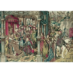 Postcard Curtain of the Story of David and Bathsheba - Death of the Child