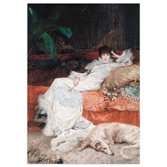 Clairin Postcard - Portrait of Sarah Bernhardt