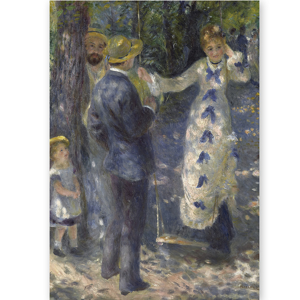 Postcard Renoir - The Swing (detail)