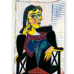 Wide format postcard "Portrait de Dora Maar assise"