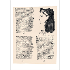 Carte postale Picasso - Poèmes et lithographies