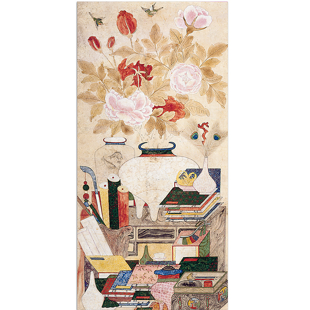 Carte postale panoramique "Chaek'kori, avec fleurs"