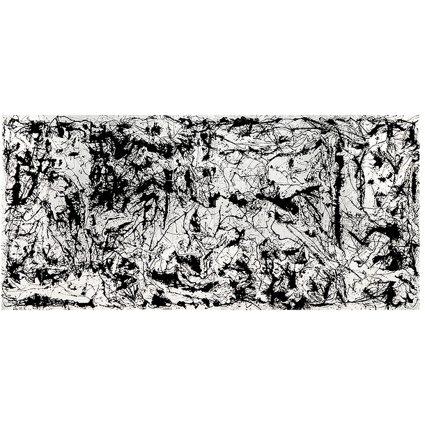 Carte postale panoramique "Guernica dans le style de Jackson Pollock"