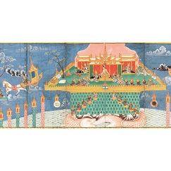 Carte postale panoramique "Nemi Jataka"